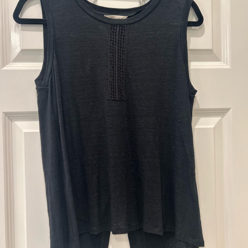 Rebecca Taylor Black Sleeveless Top